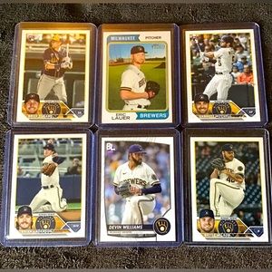 Garrett Mitchell 2022 Topps series 2 RC-Brice Turang RC-Laurer-Milwaukee Brewers